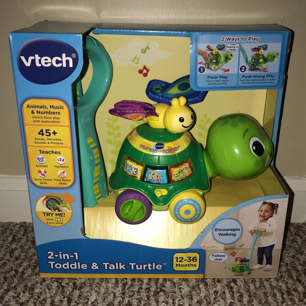 New VTech 2-in-1 Toddle & Talk Turtle